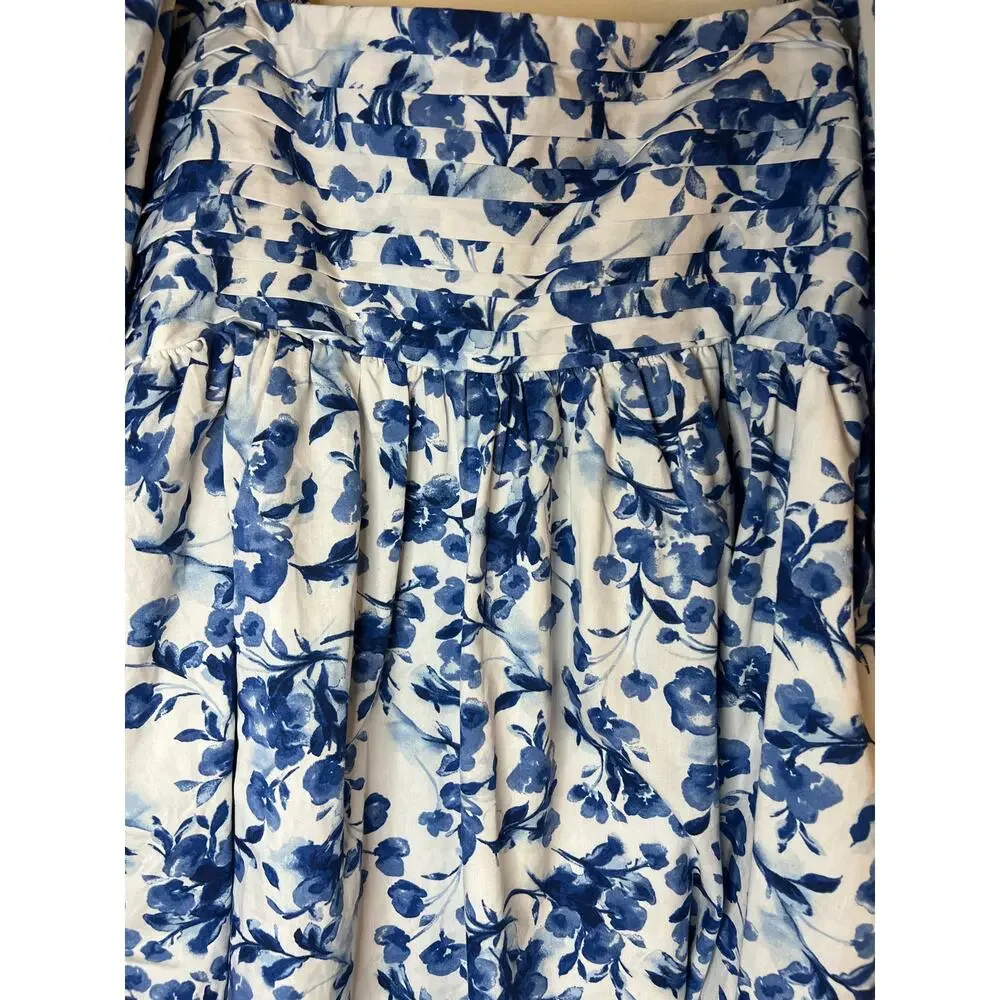 A&F Abercrombie and Fitch Emerson Ruched Puff Sleeve Floral Poplin Mini Dress - Picture 6 of 14